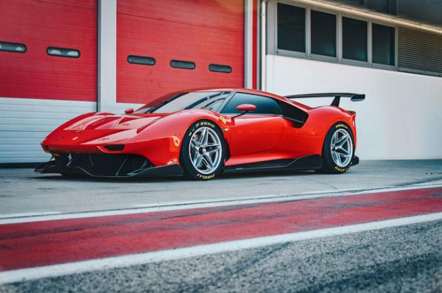 ferrari p c  reveal pit front