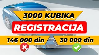 3000 KUBIKA = REGISTRACIJA 30 000 din???